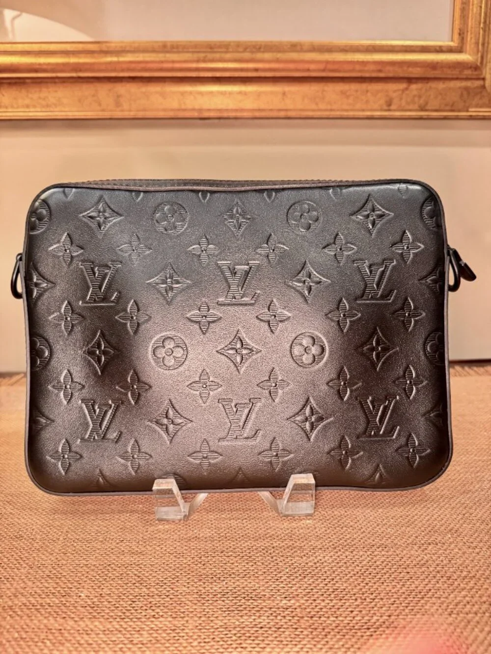 Louis Vuitton Trio Messenger Bag — Black Monogram Shadow Leather | 3-Piece Set